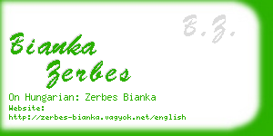 bianka zerbes business card